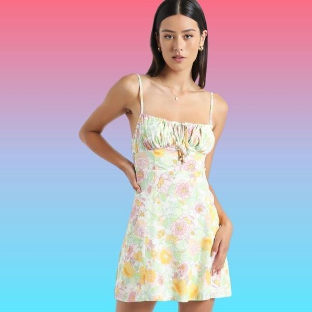 SHOWPO BARRETA DRESS in LINEAR FLORAL